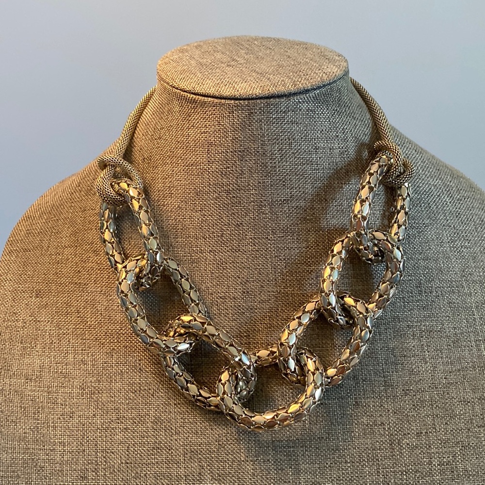 ✨Host Pick✨Bold Link Silver Statement Necklace-Bundle Add-on Only Please